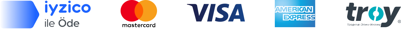 iyzico ile öde - Mastercard, Visa, American Express, Troy